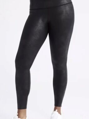 Knix Contour Sculpt Faux Leather Leggings Black Plus Size XXXL